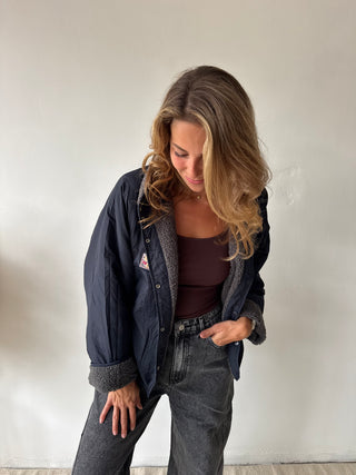 Blue detail grey reversible jacket