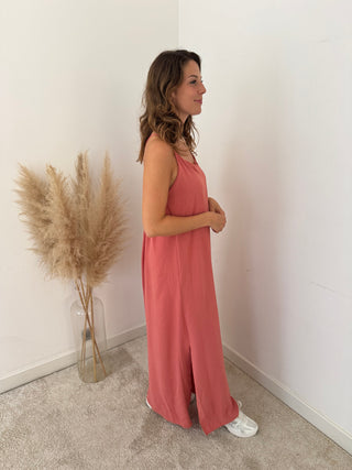 Pink flowy dress
