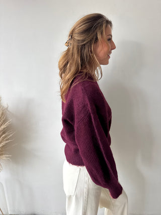 burgundy autumn knit