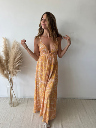 Yellow bohemian dress