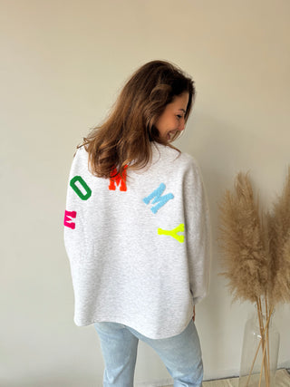 Colorful mommy sweater