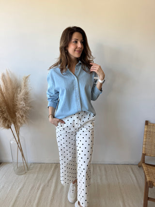 Polka dots denim