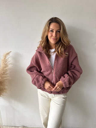 Old pink teddy fleece vest