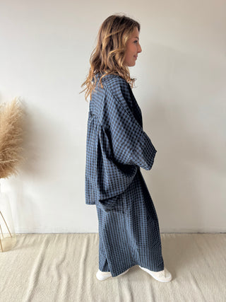 Navy vichy set