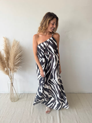 Brown zebra dress
