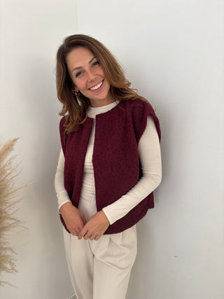 Burgundy fall gilet