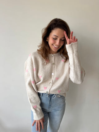 Pink hearts soft knit