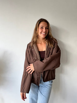 Brown reversible jacket