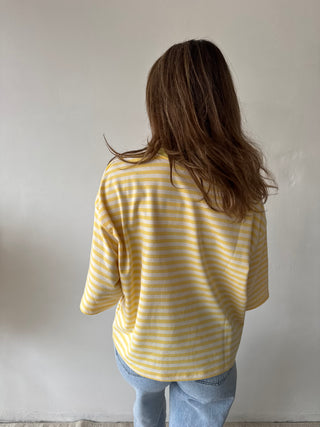 Yellow striped amour t-shirt