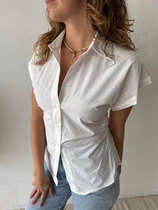 White centered blouse