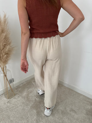 Beige summer pants