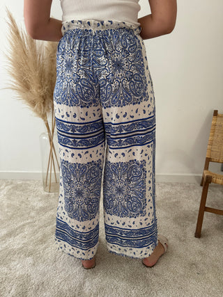 Blue printed pants