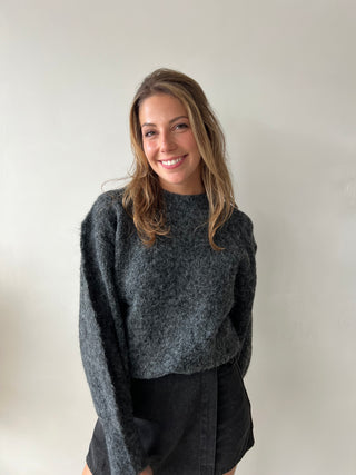 Dark grey autumn knit