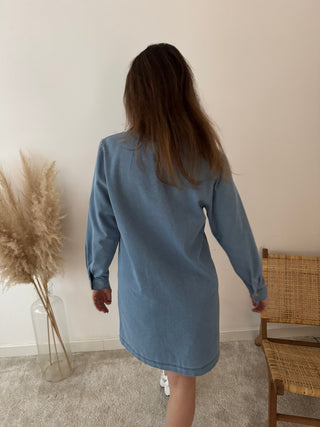 Blue denim dress