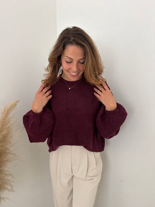 Simple soft burgundy knit