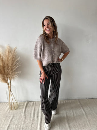 Brown striped pants