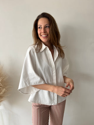 White denim top