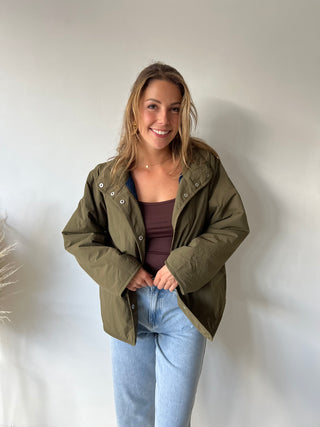 Blue kaki reversible jacket