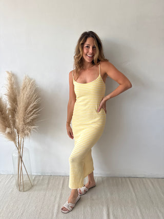 Yellow bodycon dress