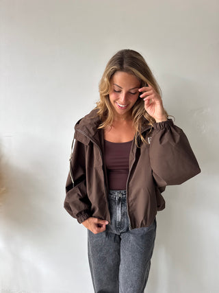Brown rainjacket
