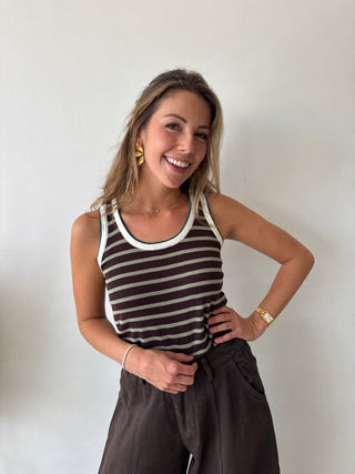Olive brown top