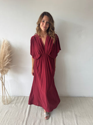 Burgundy maxi dress