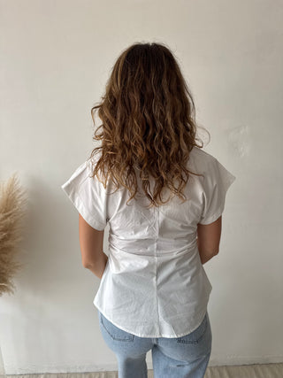 White centered blouse