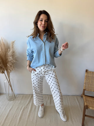 Polka dots denim