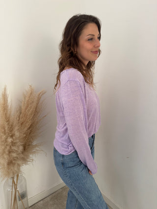 Soft lila long sleeve t-shirt