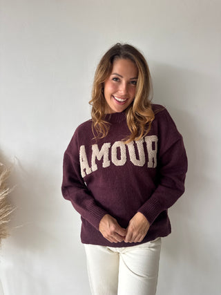 Burgundy amour knit