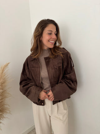 Brown suède jacket