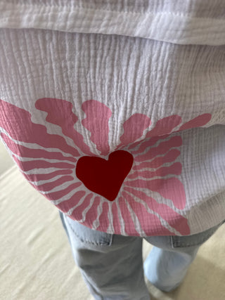 red heart white tetra shirt