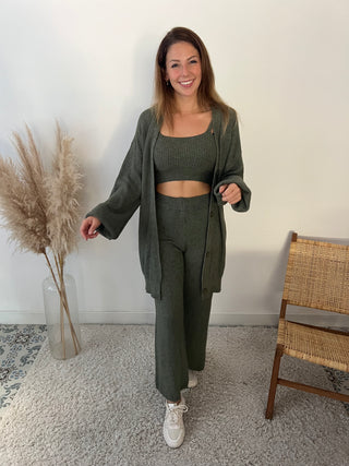 Kaki knit set