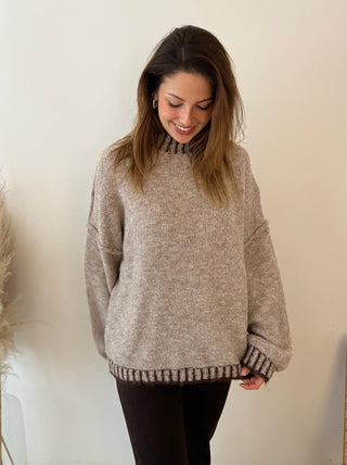 Taupe winter knit