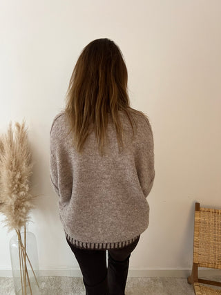 Taupe winter knit