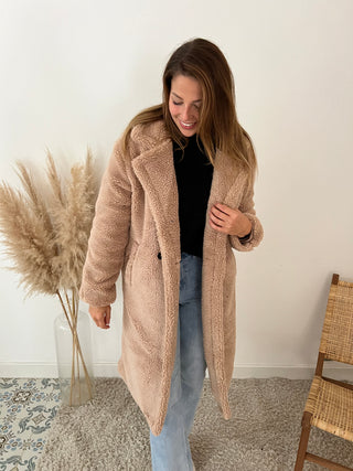 Taupe teddy coat