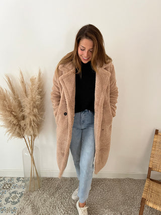 Taupe teddy coat