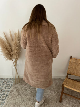 Taupe teddy coat