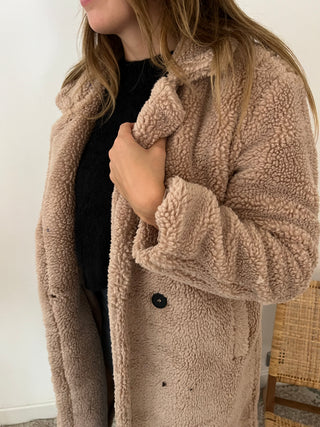 Taupe teddy coat