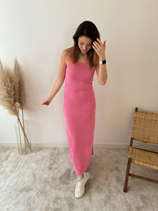 Pink summer maxi dress