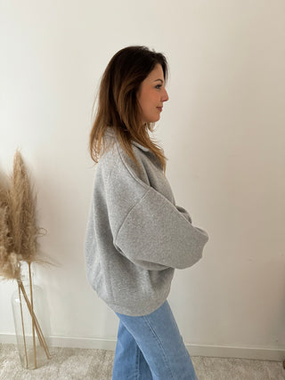 Grey polo sweater