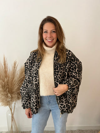 Favorite leopard bomber jacket