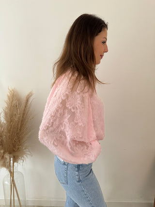 Favorite flowers pink blouse