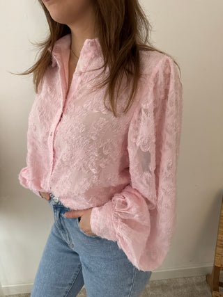 Favorite flowers pink blouse
