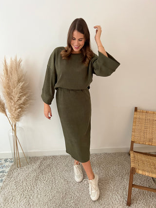 Kaki corduroy set