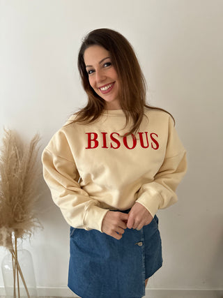 Beige bisous sweater