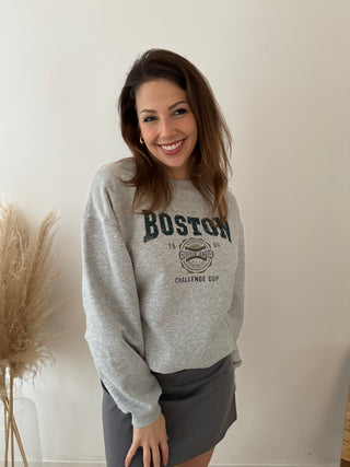 Boston grey sporty sweater