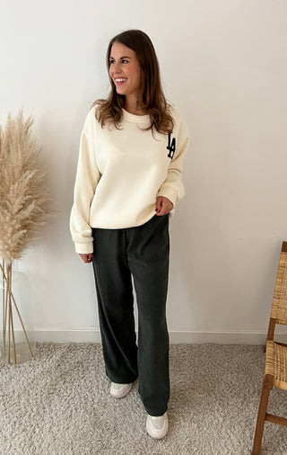 Kaki corduroy pants