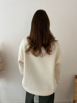 White LA comfy sweater