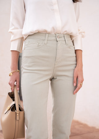 Mint cropped straight jeans